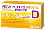 Vitamin D3 K2 Hevert + Calcium und Magnesium 2000 IE Kapseln