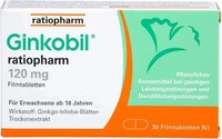 PZN-DE 06680869, Ginkobil ratiopharm 120mg mit Ginkgo biloba 30 stk