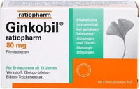 PZN-DE 06680846, Ginkobil ratiopharm 80mg mit Ginkgo biloba 60 stk
