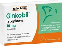 PZN-DE 06680792, Ginkobil ratiopharm 40mg mit Ginkgo biloba 30 stk
