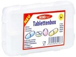 Tablettenbox mit 10 F&auml;chern farbig sortiert