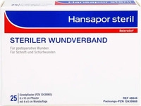 PZN-DE 12439988, Beiersdorf Hansapor steril Wundverband 8x10 cm 25 stk