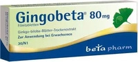 PZN-DE 12461628, betapharm Arzneimittel Gingobeta 80 mg Filmtabletten 30 stk
