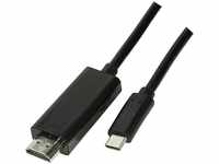 LogiLink UA0330, LogiLink USB-C / HDMI Adapterkabel USB-C Stecker, HDMI-A...