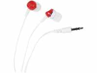 Vivanco 34886, Vivanco SR 3 RED In Ear Kopfhörer kabelgebunden Weiß, Rot