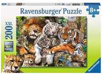Ravensburger 12721, Ravensburger Kinderpuzzle - 12721 Schmusende Raubkatzen -