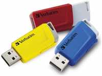 Verbatim 49306, Verbatim V Store N CLICK USB-Stick 16GB Gelb, Rot, Blau 49306...