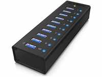 ICY BOX IB-AC6110, ICY BOX IB-AC6110 10 Port USB 3.2 Gen 1-Hub (USB 3.0) Schwarz