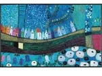 Fu&szlig;matte Stadt in Blau (BL 50x75 cm) - BL 50x75 cm