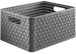 Korb COUNTRY anthrazit (BHT 37x19x28 cm) - grau - BHT 37x19x28 cm