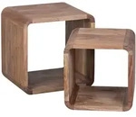 Beistelltisch BOHA (LBH 36x43x43 cm) - braun - LBH 36x43x43 cm