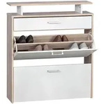 Schuhschrank (LBH 80x24x95 cm) - braun - LBH 80x24x95 cm
