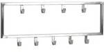 Wandgarderobe (LBH 50x4x20 cm) - silber - LBH 50x4x20 cm