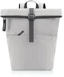 rolltop reisenthel backpack - herringbone (BHT 43x43x17 cm) - grau - BHT 43x43x17 cm