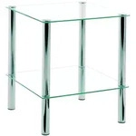 Beistelltisch (BHT 39x47x39 cm) - silber - BHT 39x47x39 cm