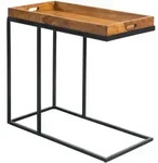 Beistelltisch (LBH 34x70x65 cm) - braun - LBH 34x70x65 cm