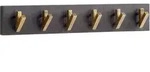Garderobe (LBH 60x8x10 cm) - schwarz - LBH 60x8x10 cm