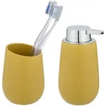 Waschtisch-Set BADI (BHT 9.50x16x8 cm) - gelb - BHT 9.50x16x8 cm