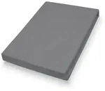 Spannbettlaken Jersey anthr. (BL 120x200 cm) - grau - BL 120x200 cm