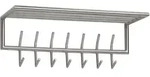 Wandgarderobe (LBH 75x20x39 cm) - silber - LBH 75x20x39 cm