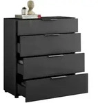 Kommode SYRINA (BHT 90x99x40 cm) - grau - BHT 90x99x40 cm