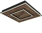Deckenleuchte WOODY (LBH 45x45x6 cm) - schwarz - LBH 45x45x6 cm