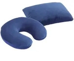 Reisekissen mit Nackenst&uuml;tze (BHT 32x10x20 cm) - blau - BHT 32x10x20 cm