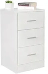 Nachttisch FOGGIA (LBH 38x35x68 cm) - wei&szlig; - LBH 38x35x68 cm