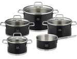 Kochtopf-Set SANSIBAR TORLAND (LBH 51x26.50x30.50 cm) - schwarz - LBH 51x26.50x30.50