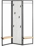 Garderobe (BHT 133x175x24 cm) - schwarz - BHT 133x175x24 cm