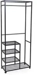 Kleiderwagen EDVIN (BHT 75x183x35 cm) - schwarz - BHT 75x183x35 cm