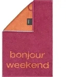 G&auml;stetuch bonjour weekend (BL 30x50 cm) - rot - BL 30x50 cm