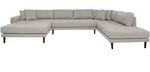Polsterecke DROP LIDO (LBH 220x370x76 cm) - grau - LBH 220x370x76 cm