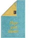 G&auml;stetuch Meer geht immer (BL 30x50 cm) - t&uuml;rkis - BL 30x50 cm