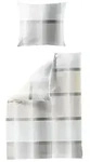 Bettw&auml;sche Mako-Satin kitt (155x220cm, mit 1 Kissen) - 155x220cm, mit 1 Kissen