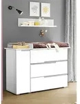 Wickelkommode SUNSHINE (BHT 120x100x80 cm) - wei&szlig; - BHT 120x100x80 cm