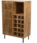 Hausbar (LBH 80x43x123 cm) - braun - LBH 80x43x123 cm