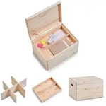 Kisten-Set mit Deckel, 3-tlg. (LBH 40x30x24 cm) - braun - LBH 40x30x24 cm