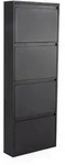 Schuhkipper SILVELIN (BHT 50x140x14 cm) - schwarz - BHT 50x140x14 cm