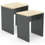 Hocker 2er Set ESAL (BHT 40x45x30 cm) - BHT 40x45x30 cm