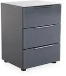 Nachtkonsole SYRINA (BHT 45x60x40 cm) - grau - BHT 45x60x40 cm