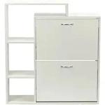 Schuhschrank (LBH 85x24x93 cm) - wei&szlig; - LBH 85x24x93 cm