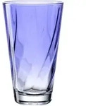 Trinkglas TWIST blau (DH 8x13 cm) - DH 8x13 cm