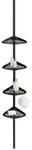 Teleskop-Regal OPAL (BT 19,50x26 cm) - schwarz - BT 19,50x26 cm