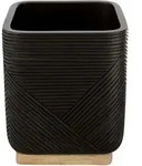 Zahnputzbecher CROSSOVER (LBH 8x8x9,70 cm) - schwarz - LBH 8x8x9,70 cm