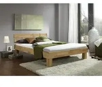 Massivholzbett SOLANO (LF 140x200 cm) - beige - LF 140x200 cm