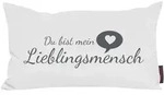 Kissen LIEBLINGSMENSCH wei&szlig; (BH 50x30 cm) - wei&szlig; - BH 50x30 cm