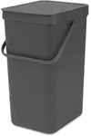 Abfalleimer SORT & GO (LBH 45.50x28x41 cm) - grau - LBH 45.50x28x41 cm