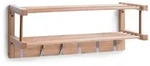 Wandgarderobe BAMBOO (BHT 60x24x24 cm) - braun - BHT 60x24x24 cm