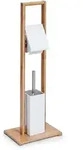 WC-Garnitur BAMBOO (BHT 30x82x21 cm) - silber - BHT 30x82x21 cm